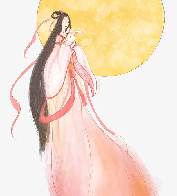 嫦娥动漫手绘，月宫温馨日常的美好画卷